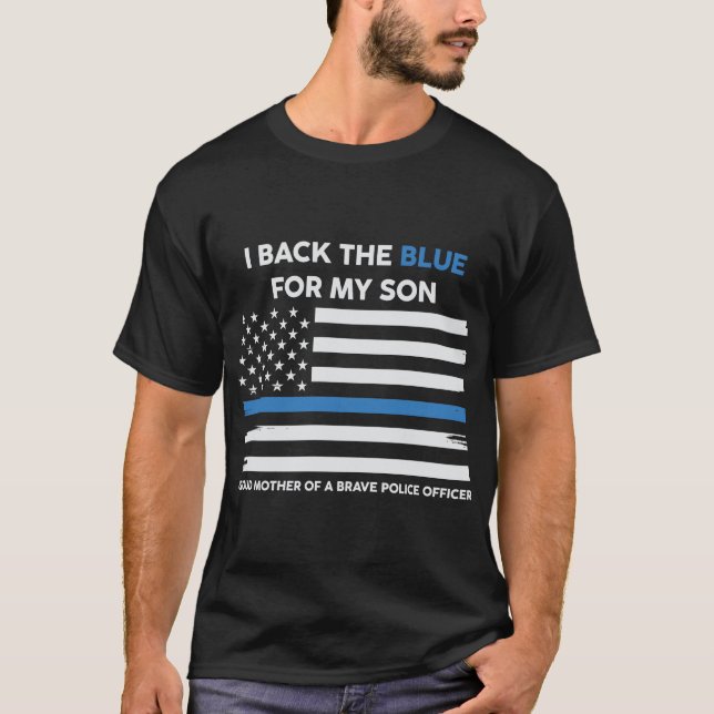 T-shirt I-Back-The-Blue-For-my fils (Devant)