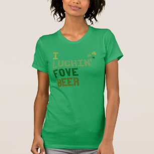 T-shirt I bière de Luckin Fove - Irlandais câlinez la