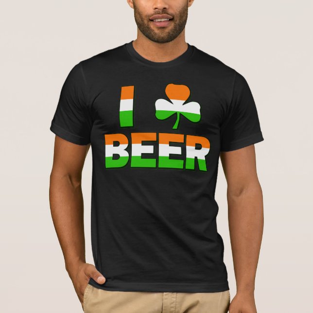 T-shirt I bière de shamrock (Devant)