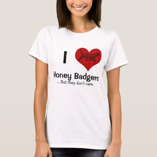 T-shirt I blaireaux de miel de coeur (Devant)
