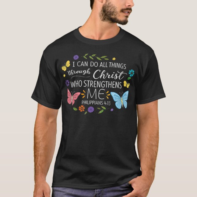 T-shirt I Can Do All Things Through Christ Bible Verse Rel (Devant)