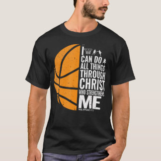 T-shirt I Can Do All Things Through Christ Christian Baske
