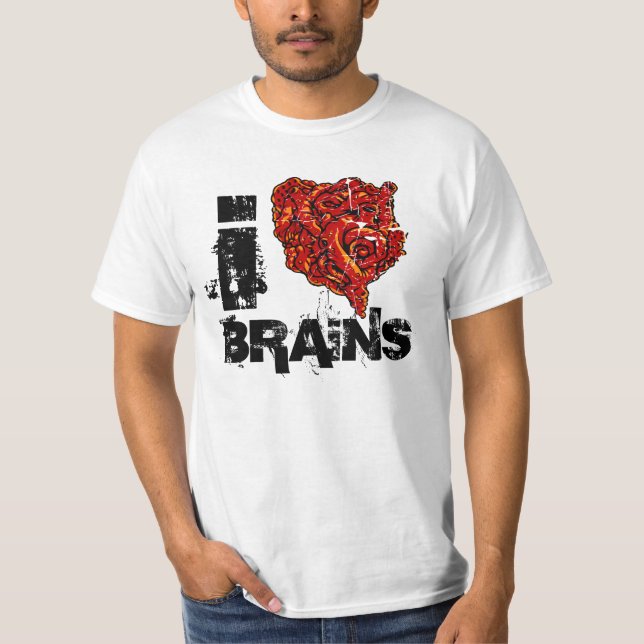 T-shirt I cerveaux de coeur (Devant)