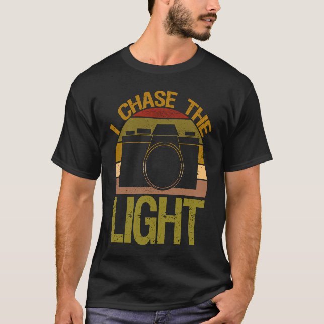 T-shirt I Chase The Light Camera Aperture Focal Length (Devant)