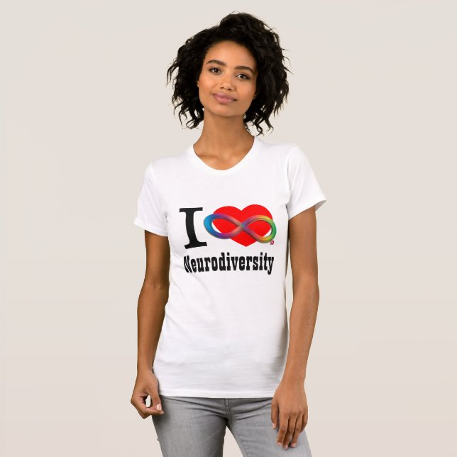 T-shirt I chemise d'infini d'arc-en-ciel de Neurodiversity (Devant entier)