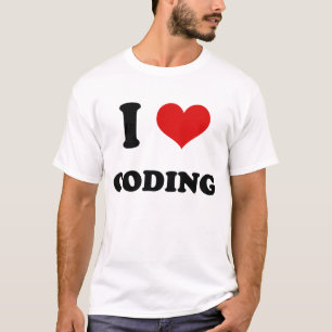 T-shirt I codage d'amour du coeur I