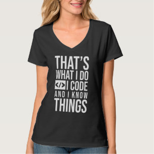 T-shirt I Code Et Connaissances Programmeur Phyton Java Co
