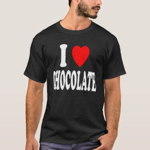 T-shirt I Coeur (Amour) Chocolat Lait Blanc foncé