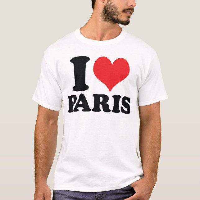 T-shirt I coeur/amour Paris (Devant)