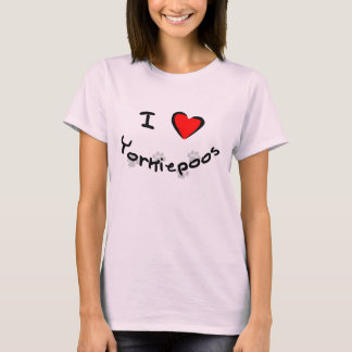 T-shirt I coeur - amour Yorkiepoos