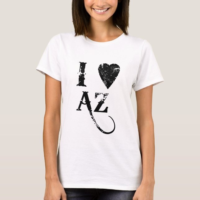 T-shirt I coeur AZ (Devant)