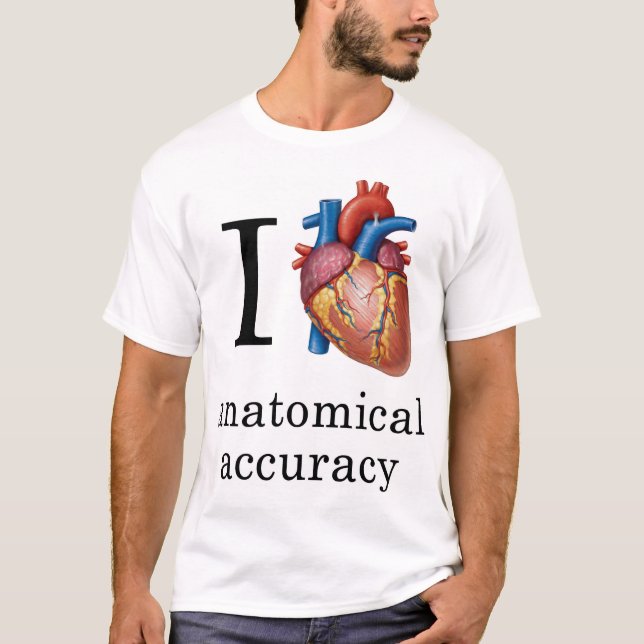 T-shirt I Coeur Exactitude anatomique (Devant)