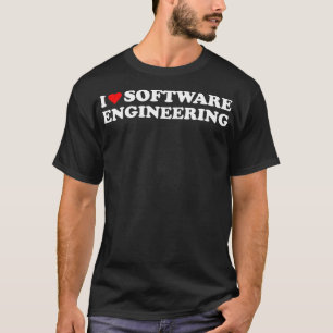 T-shirt I coeur Génie Logiciel J'aime Logiciel Engin