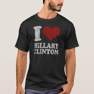 T-shirt I coeur Hillary Clinton
