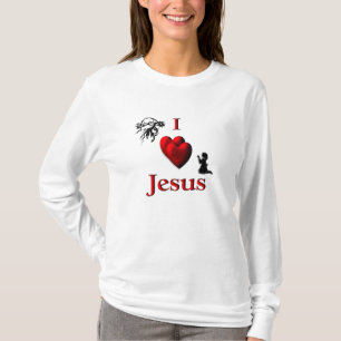 T-shirt I coeur Jésus - conception sur l'avant et le dos