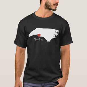 T-shirt I coeur la Caroline du Nord - ville