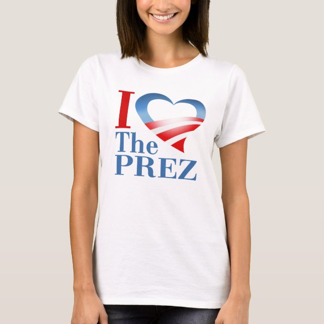 T-shirt I coeur le Prez (Devant)