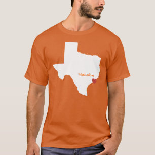 T-shirt I coeur le Texas - ville personnalisable