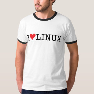 T-shirt I coeur Linux 2