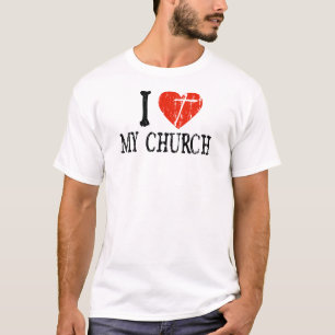 T-shirt I coeur mon église