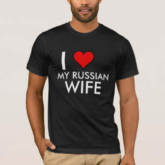 T-SHIRT I COEUR MON ÉPOUSE RUSSE
