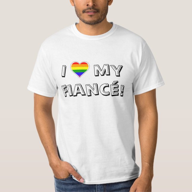 T-shirt I coeur mon fiancé ! (Devant)