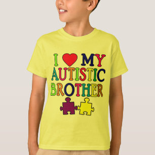 T-shirt I coeur mon frère autiste