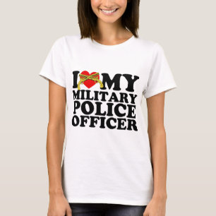 T-shirt I "coeur" mon policier militaire