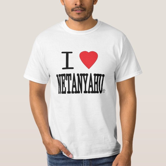 T-shirt I coeur Netanyahu (Devant)