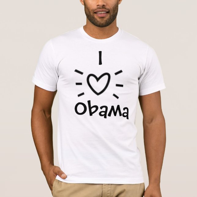 T-SHIRT I "COEUR" OBAMA ! (Devant)