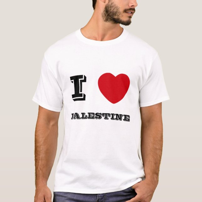 T-shirt I coeur Palestine (Devant)
