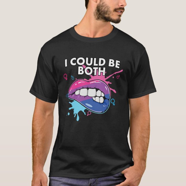 T-shirt I Could Be Both Bisexual Pride March Bisexuality L (Devant)