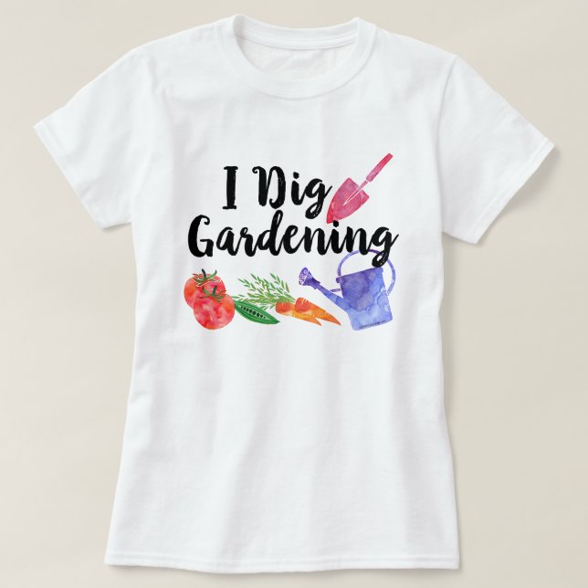 T-shirt I Creg Gardening Jardin mignon Plante extérieur fe (Design devant)