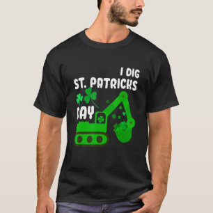 T-shirt I Creg Jour de la Saint Patrick Excavateur tracteu