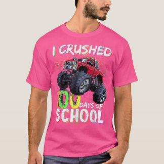 T-shirt I Crushed 100 Days Of School Monster Truck Boys Ki