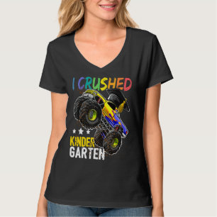 T-shirt I Crushed Kindergarten Graduation Garçons Monster