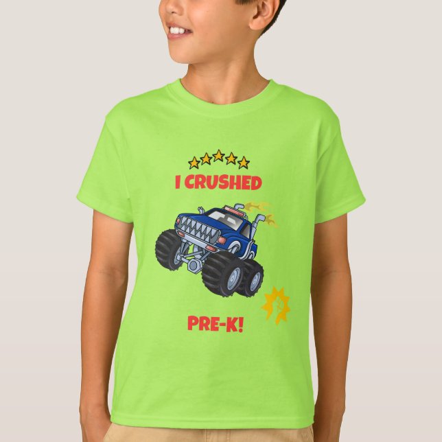 T-shirt I Crushed Pré-K Graduation Shirt for Boys - 2025 (Devant)