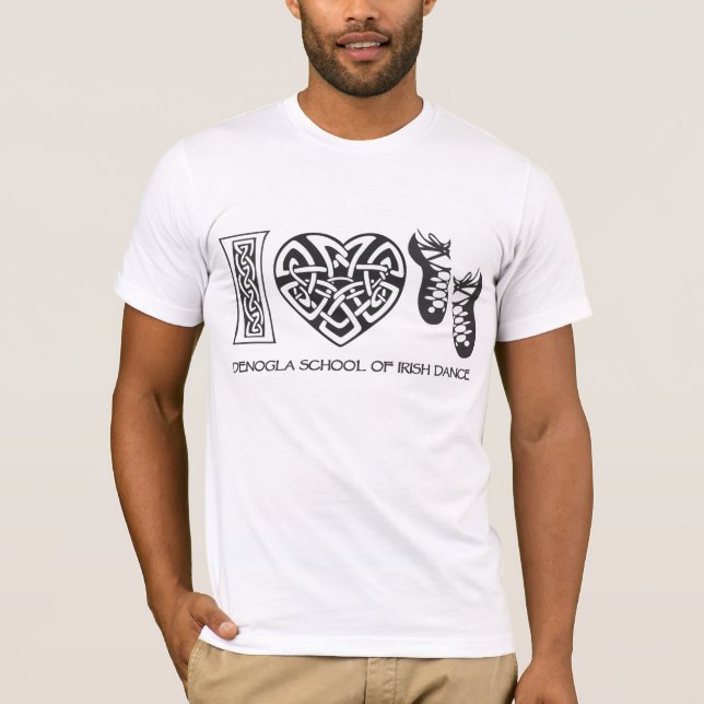 T-shirt I danse d'Irlandais de coeur (Devant)