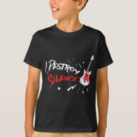 I Destroy Silence - Drôle Musique & Guitare Cadeau
