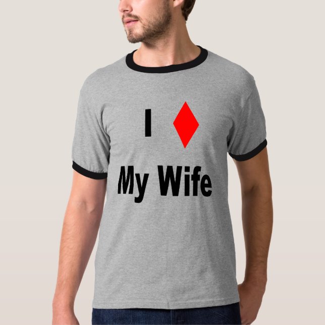 T-shirt I diamant mon épouse (Devant)