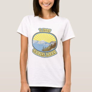 T-shirt I Dig Crater Lake Design de voyage illustré