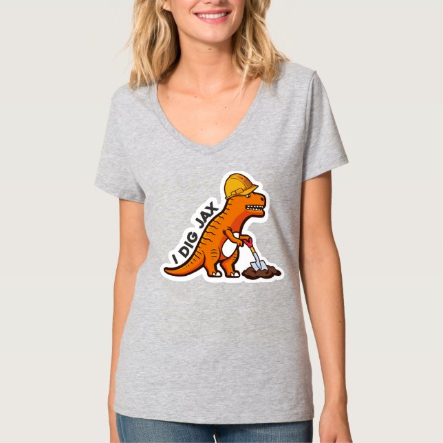 T-shirt I Dig Jax V Neck Shirt (Devant)