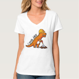 T-shirt I Dig Jax V Neck Shirt