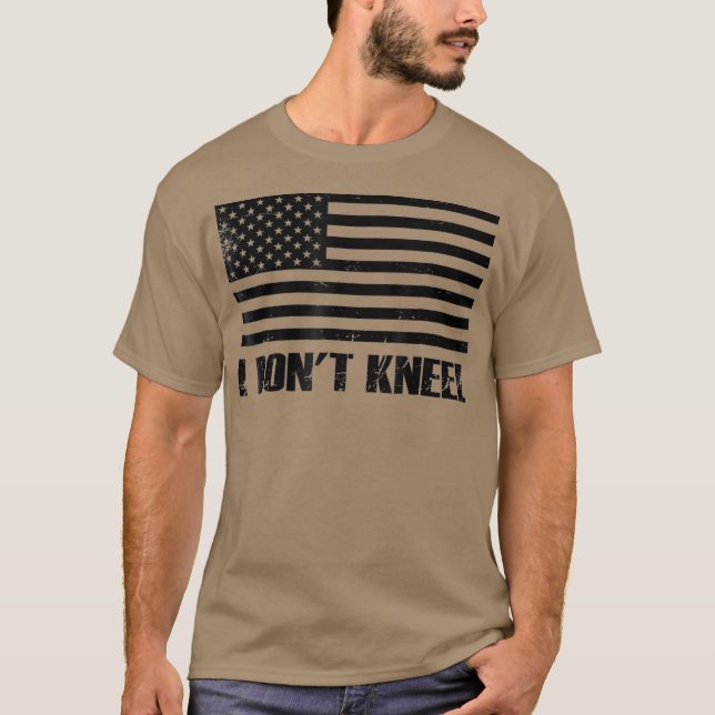 T-shirt I Dont Kneel USA Drapeau National United Sports (Devant)