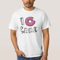 I Donut Care Bitten Pink Donut