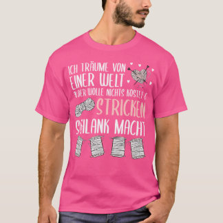 T-shirt I Dream Of A World In Knitting Slim