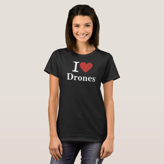 T-shirt I ❤️ Drones CUSTOM Femmes (Devant entier)