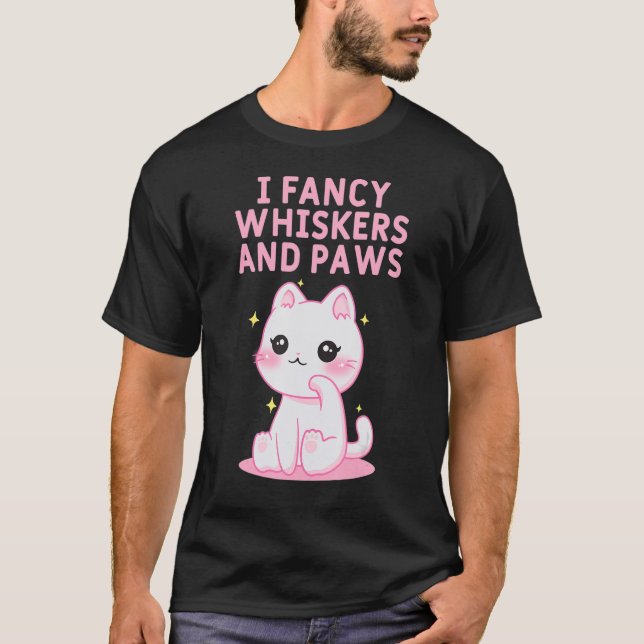 T-shirt I Fancy Whiskers and Paws Cat Collection Kitten 3 (Devant)