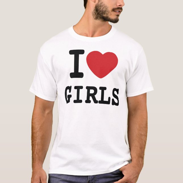 T-shirt I filles de coeur (Devant)