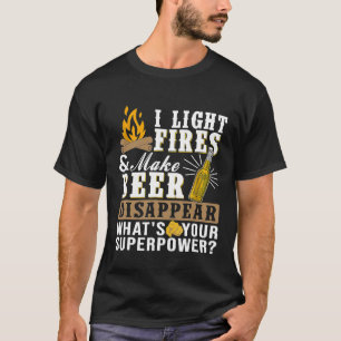 T-shirt I Fires Légères Faire Disparaître La Bière Camping